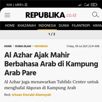 Toafl Bahasa Arab REPUBLIKA